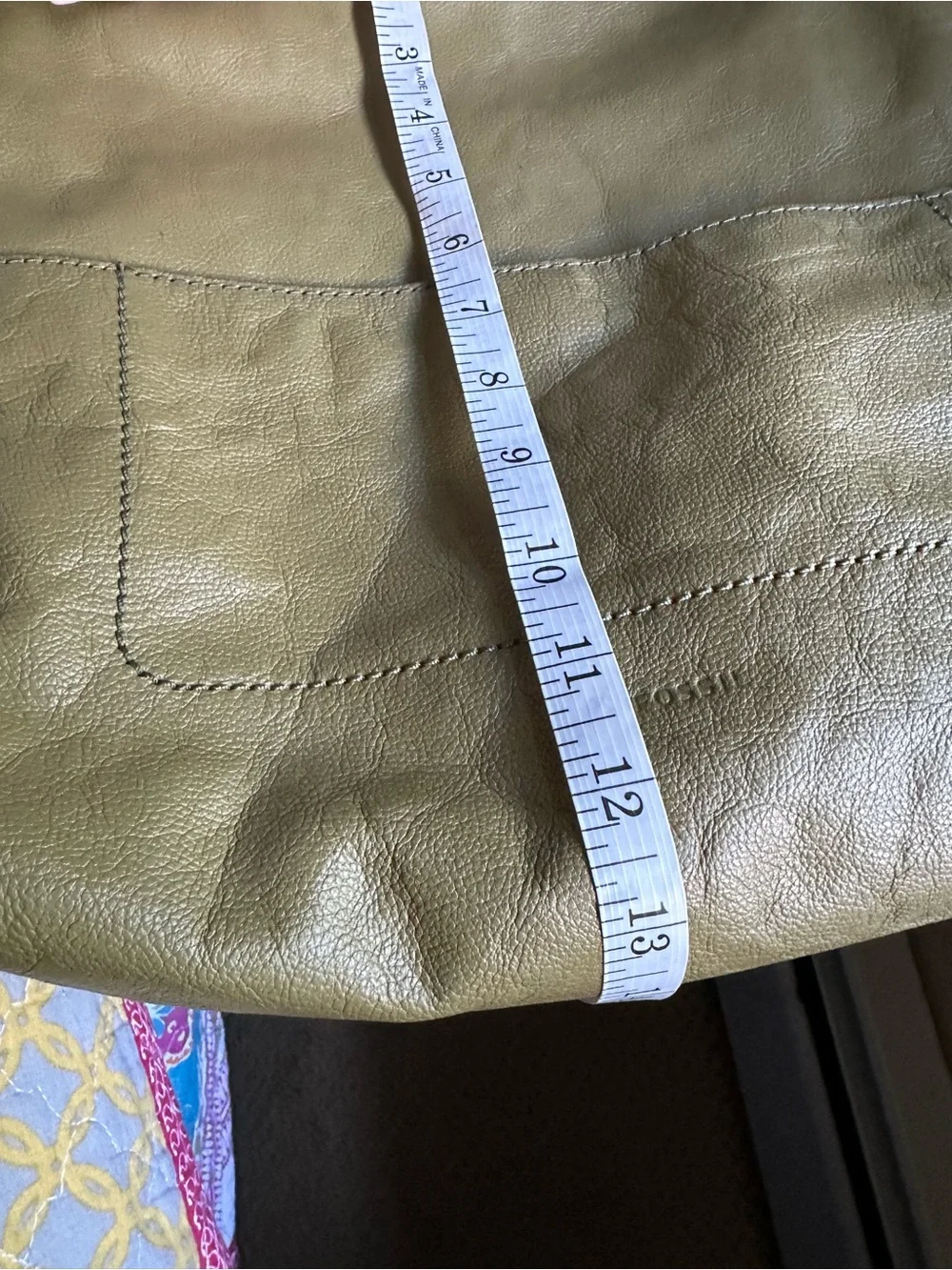 Fossil Amelia Hobo Bag Olive‎ Green Leather Shoulder Tote SHB1819